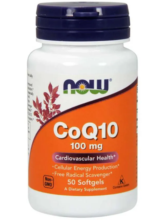 БАД "NOW Кофермент Q10, 100 мг" ("NOW Co Q10, 100 mg") (капсулы массой 640 мг±10%), 50шт