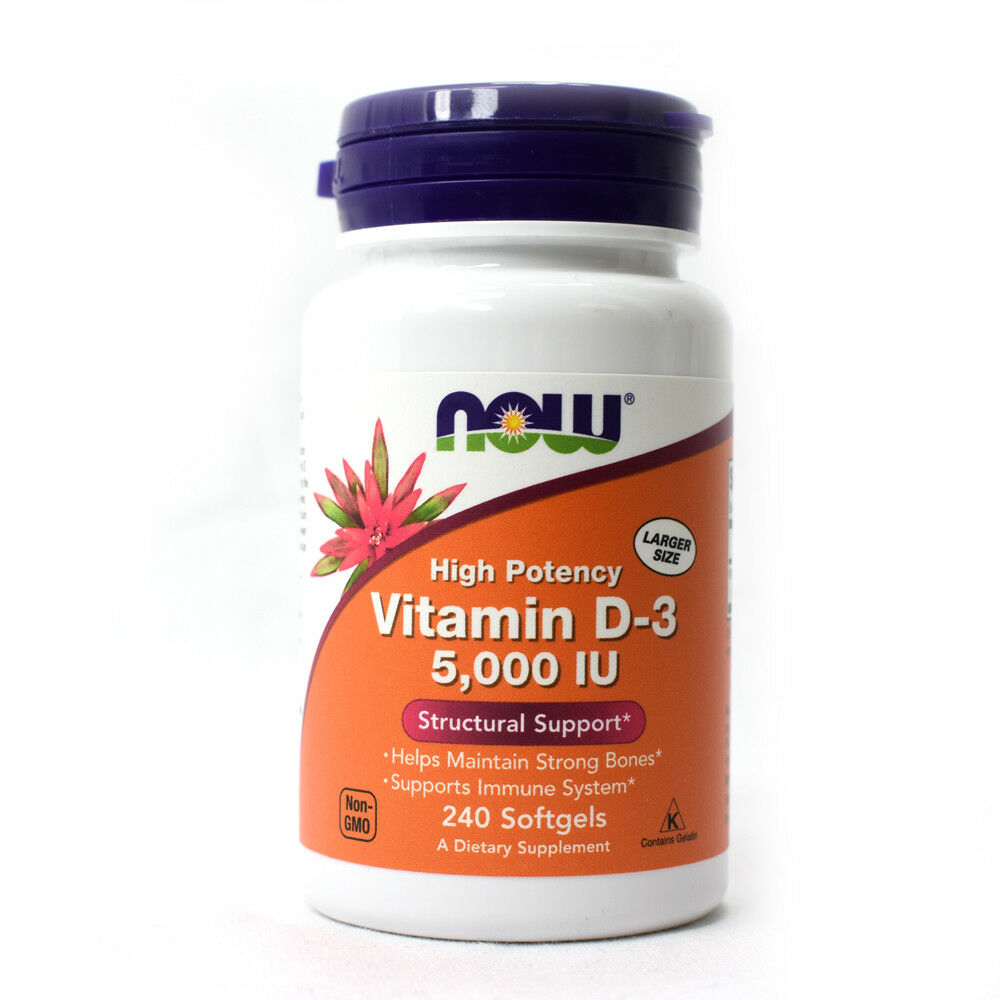 NOW: Vitamin D-3 5000 IU 240 Softgels