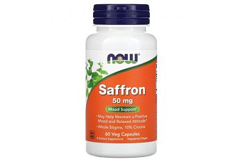 Now Foods, Saffron, 50 mg, 60 Veg Capsules