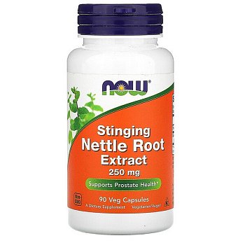 Now Stinging Nettle Root Extract 250 mg", 90 капсул.